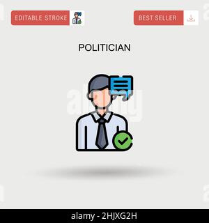 Politician Simple vector icon. Stock Vector