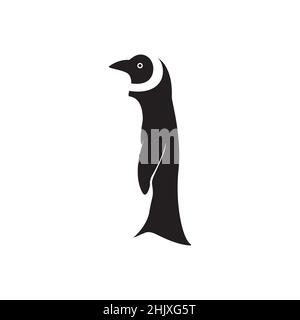 isolated bird penguin simple shape logo design, vector graphic symbol icon illustration creative idea Stock Vector