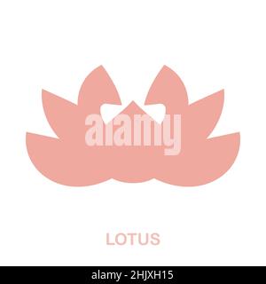 Lotus flat icon. Colored element sign from spa therapy collection. Flat Lotus icon sign for web design, infographics and more. Stock Vector