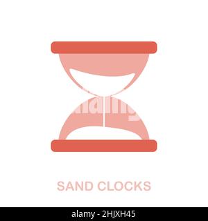 Sand Class flat icon. Colored element sign from spa therapy collection. Flat Sand Class icon sign for web design, infographics and more. Stock Vector