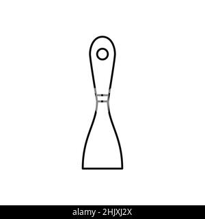 Scraper icon in line art style. Stock Vector