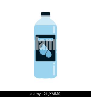 Vector Illustration Of A Pure Water Bottle On A Transparent