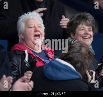 File photo dated 08/03/14 of author Val Mcdermid (left) attending a Raith Rovers v St Johnstone game during the William Hill Scottish Cup Quarter Final match at Starks Park, Kirkcaldy. McDermid has ended her sponsorship of a football club after it signed player David Goodwillie who was found to have raped a woman. Raith Rovers, based in Kirkcaldy, Fife, announced on Monday that it had taken on the striker. Issue date: Tuesday February 1, 2022.