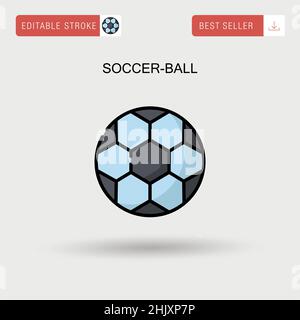 Soccer-ball Simple vector icon. Stock Vector