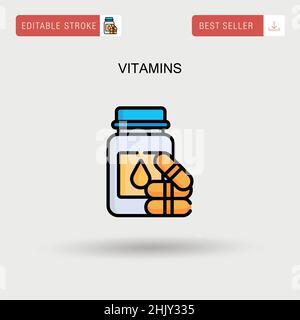 Vitamins Simple vector icon. Stock Vector