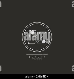 Unique modern BZ Letter Business Logo Design Alphabet Icon Vector Symbol. Creative elegant letter logo template. Stock Vector