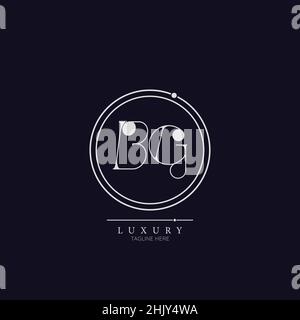 Unique modern BG Letter Business Logo Design Alphabet Icon Vector Symbol. Creative elegant letter logo template. Stock Vector