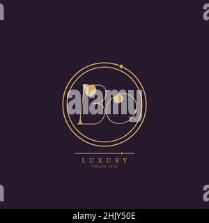 Unique modern BO Letter Business Logo Design Alphabet Icon Vector Symbol. Creative elegant letter logo template. Stock Vector