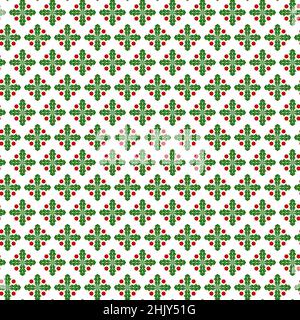 Seamless pattern with abstract image of mistletoe twigs. Vector background. Stock Vector