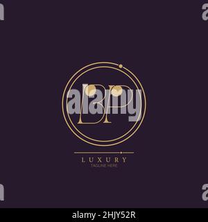 Unique modern BP Letter Business Logo Design Alphabet Icon Vector Symbol. Creative elegant letter logo template. Stock Vector
