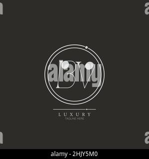 Unique modern BV Letter Business Logo Design Alphabet Icon Vector Symbol. Creative elegant letter logo template. Stock Vector