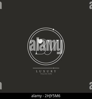 Unique modern BY Letter Business Logo Design Alphabet Icon Vector Symbol. Creative elegant letter logo template. Stock Vector
