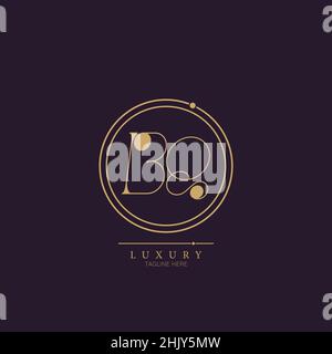Unique modern BQ Letter Business Logo Design Alphabet Icon Vector Symbol. Creative elegant letter logo template. Stock Vector