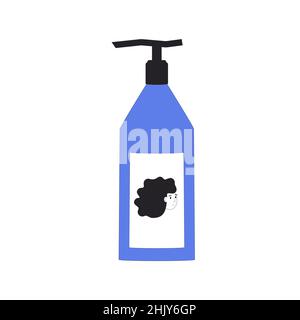 Shampoo co-wash, leave-in or conditioner for curly hair. Vector illustration Stock Vector