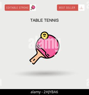 Table tennis Simple vector icon. Stock Vector