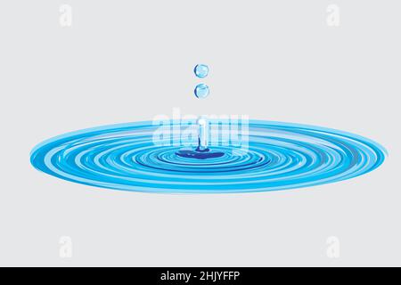 water drops droping on surface, isolated on white background. Vector illustration Stock Vector