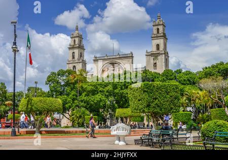 Plaza de la Independencia, Merida, Yucatan, Mexiko Stock Photo