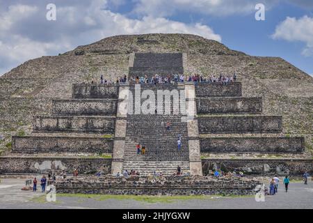 Mondpyramide 'Piramide de la Luna', Ruinenstadt Teotihuacan, Mexiko Stock Photo