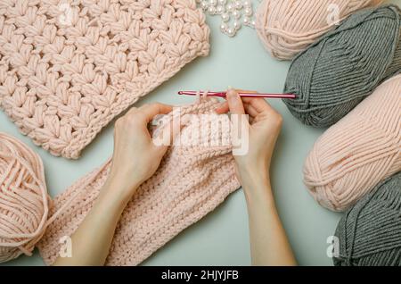 Crochet with your own hands.DIY Stock Photo