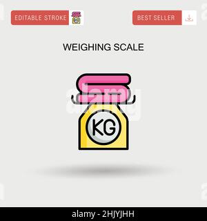 Weighing scale Simple vector icon. Stock Vector