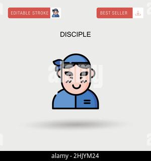 Disciple Simple vector icon. Stock Vector