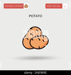 Potato Simple vector icon. Stock Vector