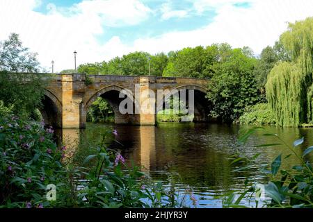 Yarm bridge over the river Tees Stock Photo