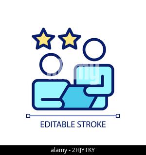 Feedback pixel perfect RGB color icon Stock Vector