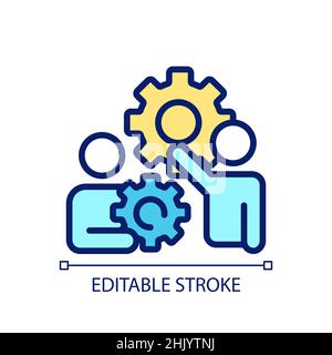 Coordination pixel perfect RGB color icon Stock Vector