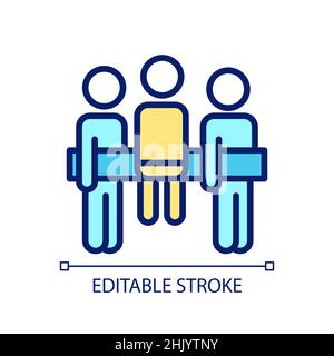 Social loafing pixel perfect RGB color icon Stock Vector