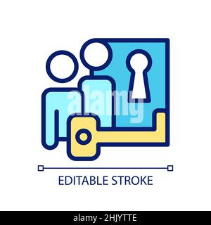 Problem solving pixel perfect RGB color icon Stock Vector