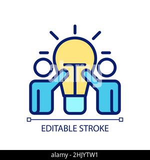 New ideas pixel perfect RGB color icon Stock Vector