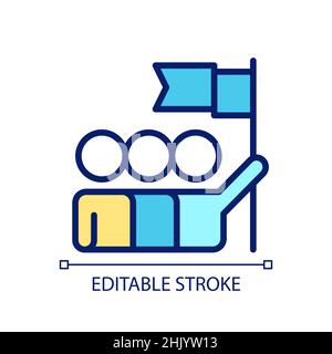 Team pixel perfect RGB color icon Stock Vector