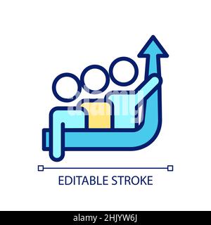 Common goal pixel perfect RGB color icon Stock Vector