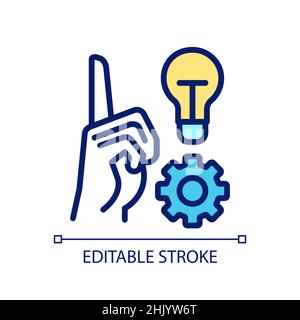 Generate new idea pixel perfect RGB color icon Stock Vector