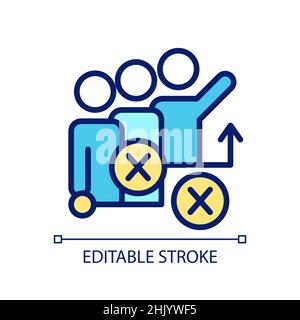 Brainstorming pixel perfect RGB color icon Stock Vector