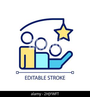Motivation pixel perfect RGB color icon Stock Vector