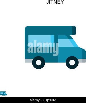 Jitney Simple vector icon. Illustration symbol design template for web mobile UI element. Stock Vector