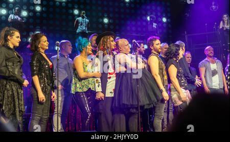 Pic shows: Boy George capped off a triumphant return of his musical shows Taboo at the London Palladium last night.  Was held on two nights for the be Stock Photo