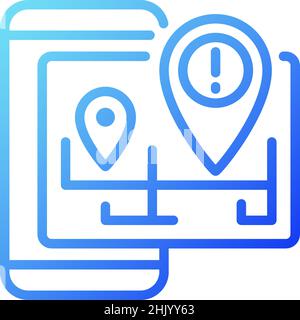 Traffic regulation gradient linear vector icon Stock Vector