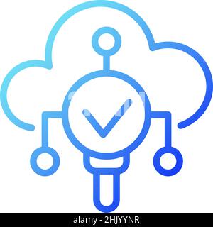 Weather monitoring gradient linear vector icon Stock Vector