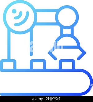 Industry equipment control gradient linear vector icon Stock Vector