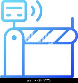Toll and ticketing gradient linear vector icon Stock Vector