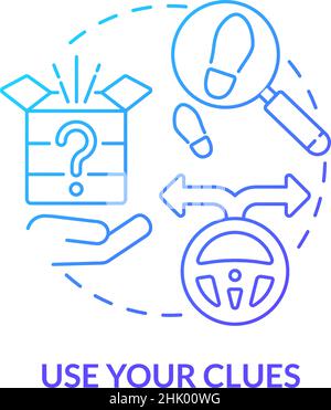 Use clues blue gradient concept icon Stock Vector