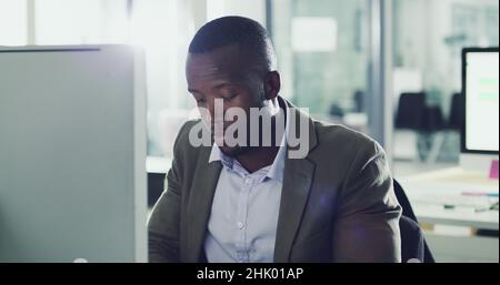 Data capture is no challenge to him Stock Photo