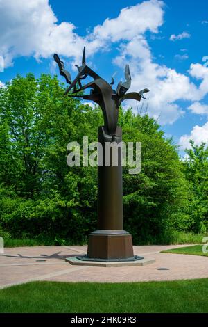 Grand Rapids, MI USA - May 30, 2016: Column of the Free Spirit Meijer Gardens Stock Photo