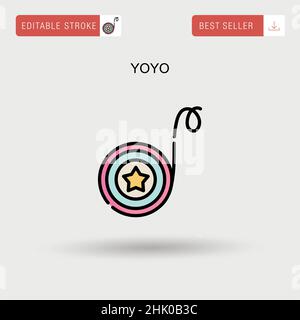 Yoyo Simple vector icon. Stock Vector