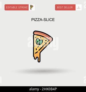 Pizza-slice Simple vector icon. Stock Vector