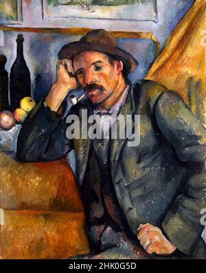 The Smoker by Paul Cezanne (1839-1906), oil on canvas, c.1890-92 Stock Photo