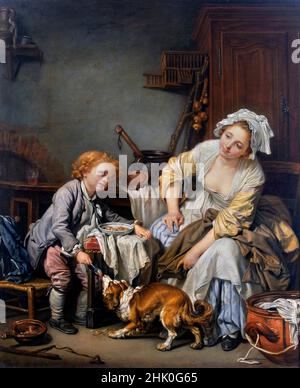 Spoiled Child by the French artist, Jean-Baptiste Greuze (1725-1805), oil on canvas, early 1760s Stock Photo